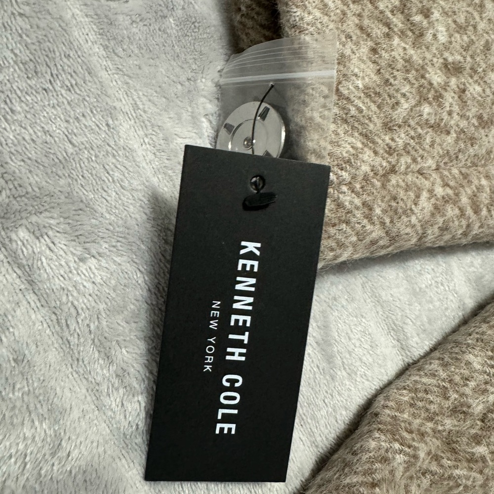 Kenneth Cole New York Women’s Asymmetrical Wool Blend Coat Camel Size Size L - Picture 5 of 10